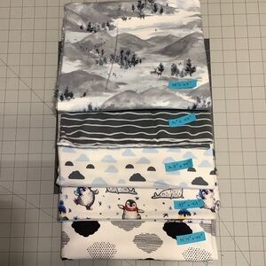 Lot of 5 Pieces of Flannel Fabric